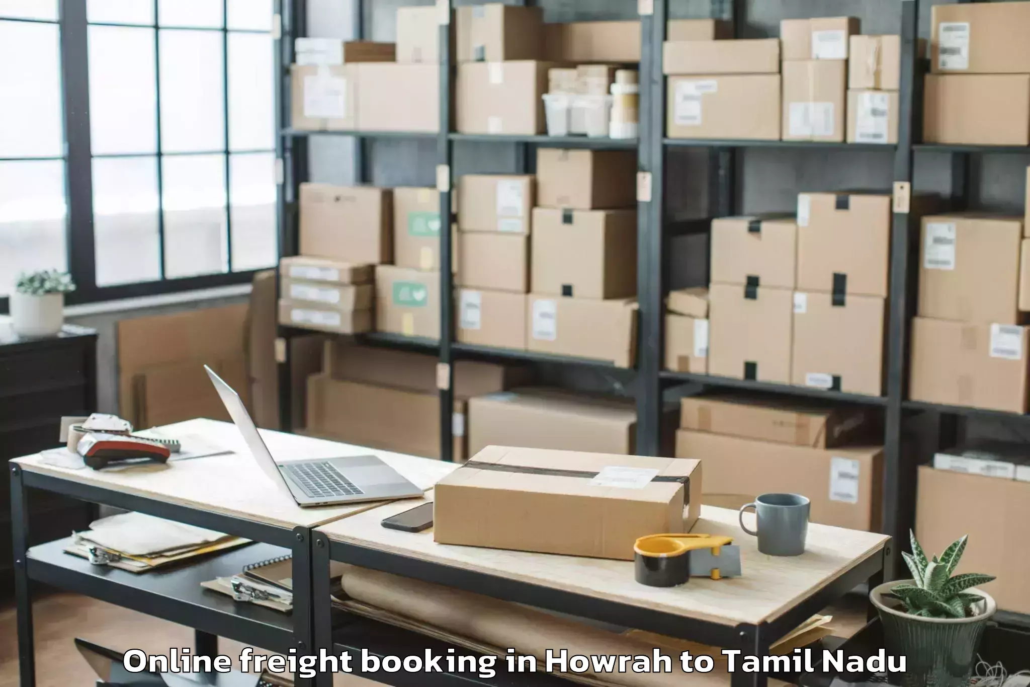 Book Howrah to Kottaiyur Online Freight Booking Online